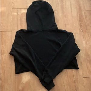 Black cropped hoodie